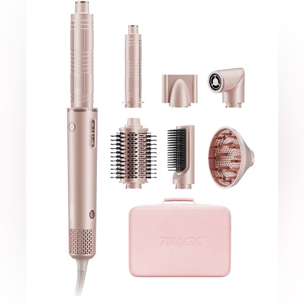 7MAGIC 7 in 1 Hair Styler & Hair Dryer Brush, 110,000 RPM High-Speed Blow Dryer